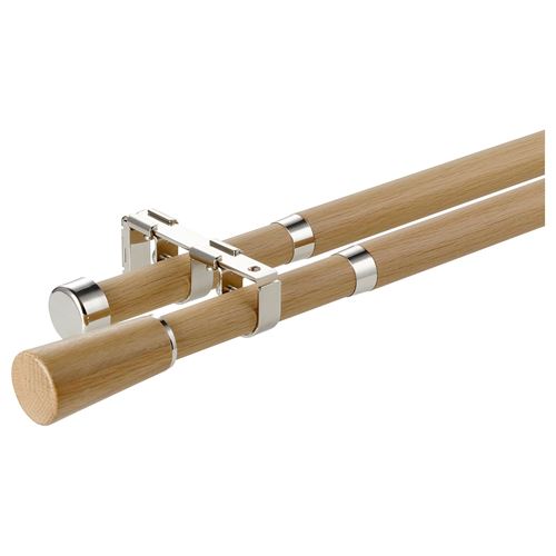 Двойной карниз - IKEA KÄGELKAKTUS/KAGELKAKTUS, 120-210 см, дуб, КАГЕЛЬКАКТУС ИКЕА