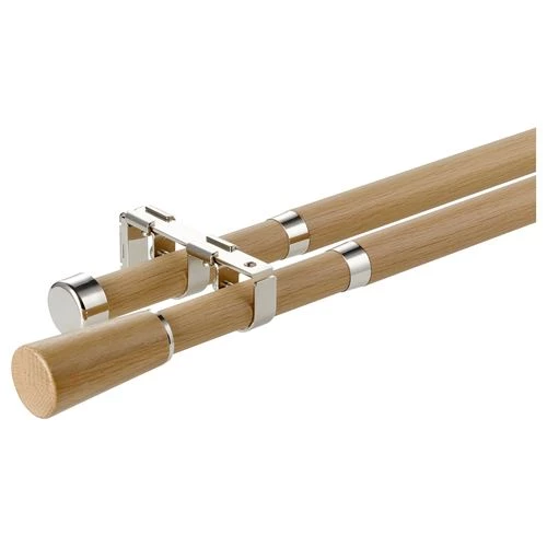 Двойной карниз - IKEA KÄGELKAKTUS/KAGELKAKTUS, 120-210 см, дуб, КАГЕЛЬКАКТУС ИКЕА (изображение №1)