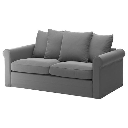 2-местный диван-кровать - IKEA GRÖNLID/GRONLID, 68x98x196см, серый, ГРОНЛИД ИКЕА
