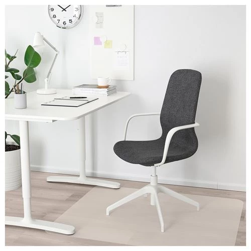 Офисный стул - IKEA LÅNGFJÄLL/LANGFJALL, 67x67x104см, серый, ЛОНГФЬЕЛЛЬ ИКЕА (изображение №2)
