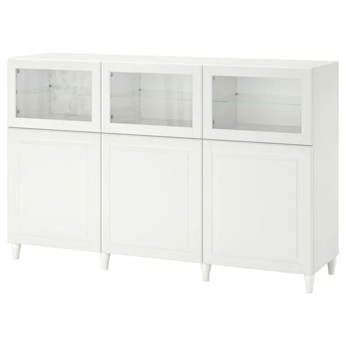 Комбинация для хранения - IKEA BESTÅ/BESTА/БЕСТА/БЕСТО ИКЕA, 180x42x112 см, белый (изображение №1)