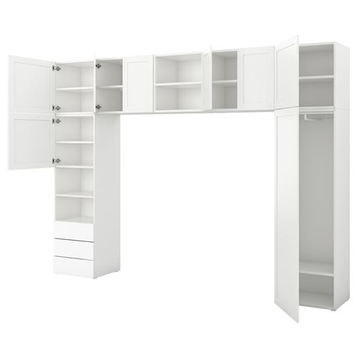 Платяной шкаф PLATSA/IKEA/ ПЛАТСА ИКЕА,340x42x241, белый