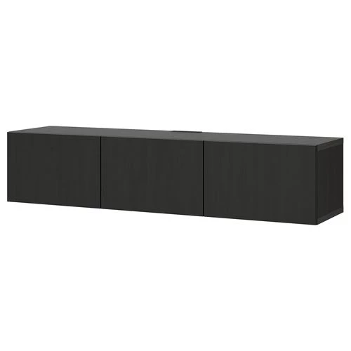 Тумба под ТВ - IKEA BESTÅ/BESTA, 180x42x38 см, черный, Бесто ИКЕА (изображение №1)