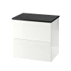 Шкаф для раковины с 2 ящиками - IKEA GODMORGON, 62x49x60 см, белый/черный ГОДМОРГОН ИКЕА