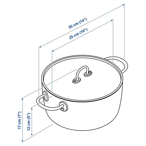 Кастрюля с крышкой - IKEA FINMAT, медь/нержавеющая сталь, 5 л  ИКЕА (изображение №6)