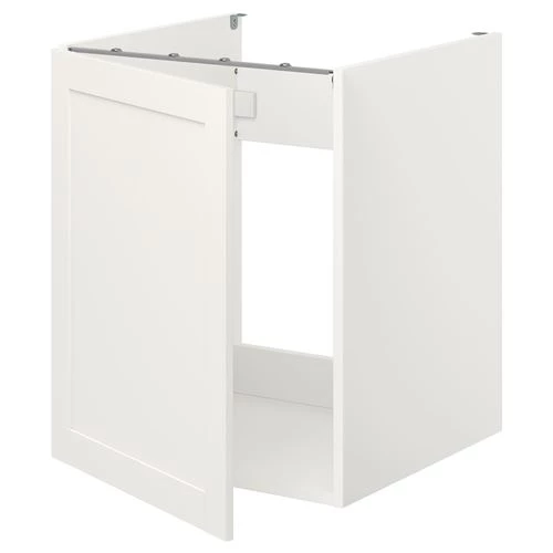 Шкаф для раковины - IKEA ENHET, 75x62x60см, белый, ЭНХЕТ ИКЕА (изображение №1)