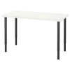 Письменный стол - IKEA LAGKAPTEN/OLOV, 120х60х63-93 см см, белый/черный, ЛАГКАПТЕН/ОЛОВ ИКЕА