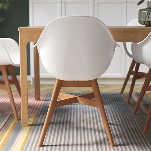 Стул садовый - IKEA FANBYN, 84x61х58 см, белый/коричневый, ФАНБЮН ИКЕА (изображение №3)