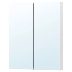 Зеркальный шкаф с 2 дверцами - IKEA GODMORGON, 80x14x96 см, белый ГОДМОРГОН ИКЕА