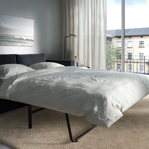 Диван-кровать 2-местный - IKEA VIMLE, 190х98х83 см, черный, ВИМЛЕ ИКЕА (изображение №4)