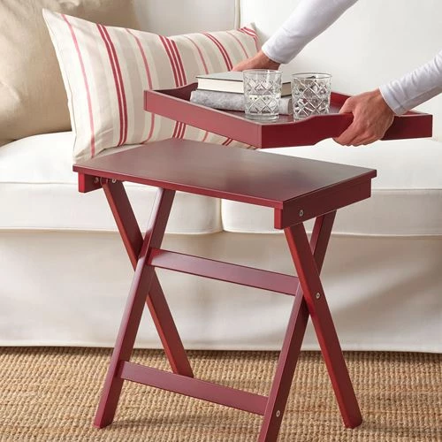 Стол сервировочный - IKEA MARYD/ИКЕА МАРЮД, 58х38х58 см, темно-красный (изображение №4)
