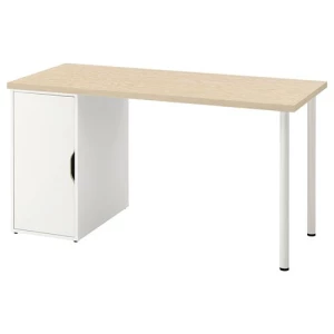 Письменный стол - IKEA MITTCIRKEL/ALEX, 140x60 см, белый, Митциркель/Алекс ИКЕА