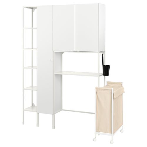 омбинация стеллажей для прачечной и ванной - ENHET IKEA/ ЭНХЕТ ИКЕА,80x32x204, белая