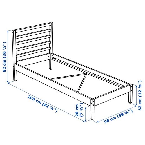 TARVA/LURÖY односпальная кровать ИКЕА (изображение №9)