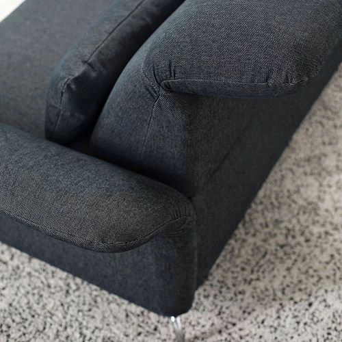 5-местный угловой диван и шезлонг - IKEA FAMMARP, 109x108см, серый/черный, ФАММАРП ИКЕА (изображение №4)