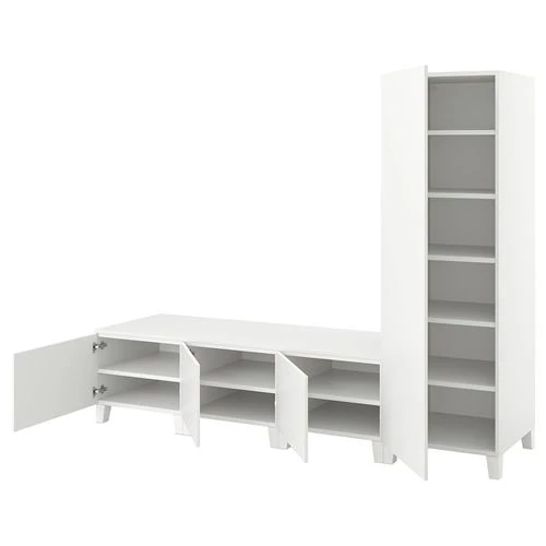 Платяной шкаф PLATSA/IKEA/ ПЛАТСА ИКЕА,240x57x191, белый (изображение №1)