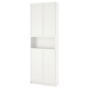 Открытый книжный шкаф - BILLY IKEA/БИЛЛИ ИКЕА, 30х80х237 см, белый