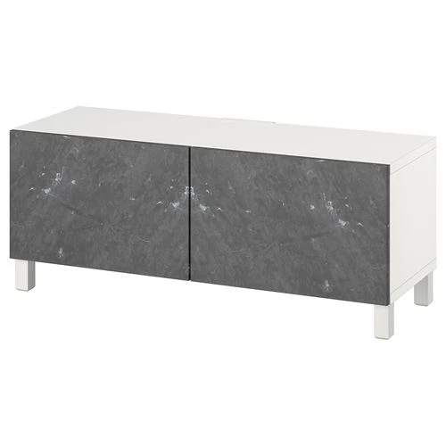 Тумба под ТВ - IKEA BESTÅ/BESTA, 120x42x48 см, серый, Бесто ИКЕА (изображение №1)