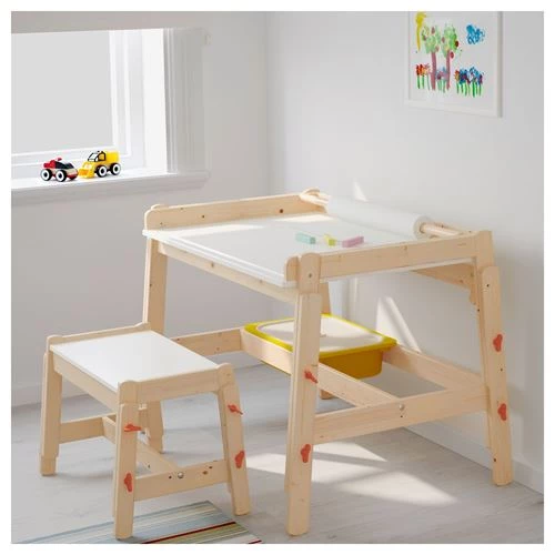Стол детский - IKEA FLISAT, 92x67 см, коричневый, ФЛИСАТ ИКЕА (изображение №4)