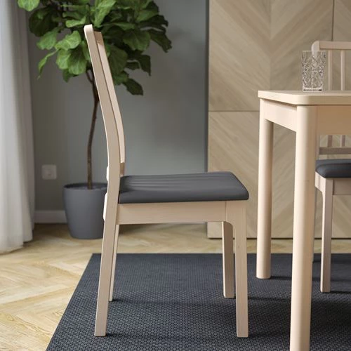 Стул - IKEA EKEDALEN, 95х45х51 см, под беленый дуб/темно-серый, ЭКЕДАЛЕН ИКЕА (изображение №2)