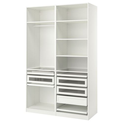 Гардероб - IKEA PAX, 150x58x236 см, белый ПАКС ИКЕА