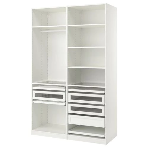 Гардероб - IKEA PAX, 150x58x236 см, белый ПАКС ИКЕА (изображение №1)