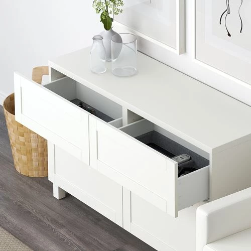 Комбинация для хранения - IKEA BESTÅ/BESTA/Беста/Бесто ИКЕА, 120x42x74 см, белый, (изображение №7)