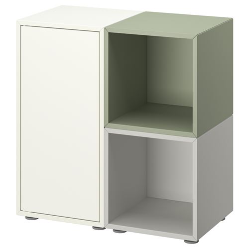 Комбинация для хранения - EKET IKEA/ ЭКЕТ ИКЕА, 70x35x72 см, белый/серый/зеленый