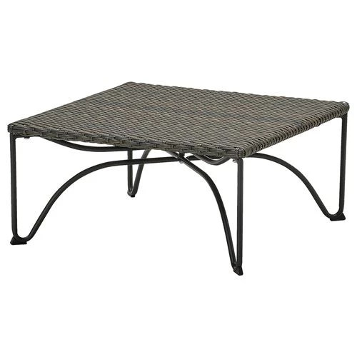 Садовый табурет - IKEA JUTHOLMEN/ЮТХОЛЬМЕН ИКЕА 65х65х31 см , ротанг черный/серый (изображение №3)
