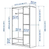 Шкаф платяной 3-дверный - IKEA BRIMNES, 117х190 см, белый, БРИМНЭС/БРИМНЕС ИКЕА (изображение №8)