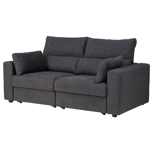 Диван 2-местный - IKEA ESKILSTUNA, 100х190 см, черный, ЭСКИЛЬСТУНА ИКЕА (изображение №1)