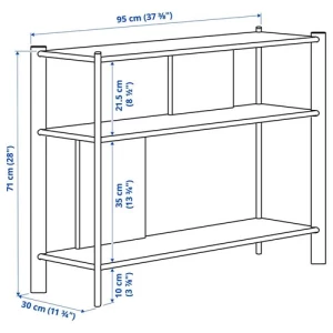 Столик придиванный - IKEA JÄTTESTA/ЙЕТТЕСТА ИКЕА, 71х95х30 см,черный