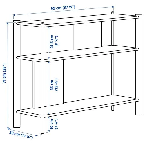 Столик придиванный - IKEA JÄTTESTA/ДЖАТТЕСТА ИКЕА, 71х95х30 см,черный (изображение №5)