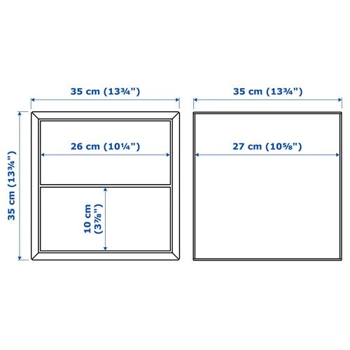 Стеллаж настенный - IKEA EKET, 35x35x35 см, белый, ЭКЕТ ИКЕА (изображение №8)