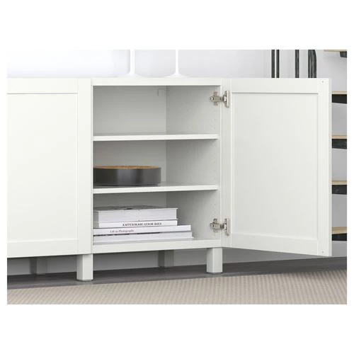 Комбинация для хранения - IKEA BESTÅ/BESTA/БЕТСА/БЕСТО ИКЕА 180x40x74 см, белый, (изображение №6)