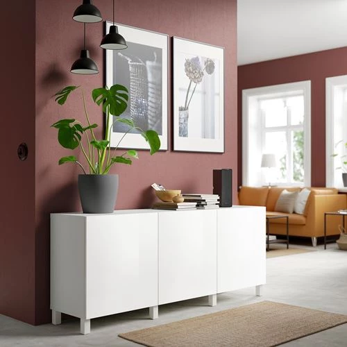 Комбинация для хранения - IKEA BESTÅ/BESTA/ БЕСТО /БЕСТА ИКЕА, 180x40x73 см, белый (изображение №6)