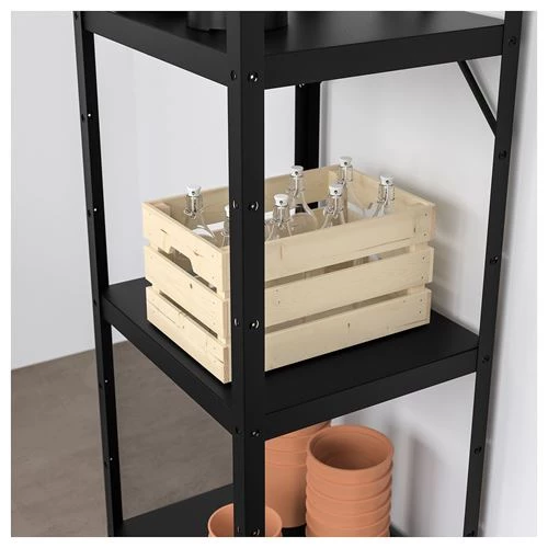Стеллаж - IKEA BROR, 65х55х190 см, черный, БРУР ИКЕА (изображение №3)