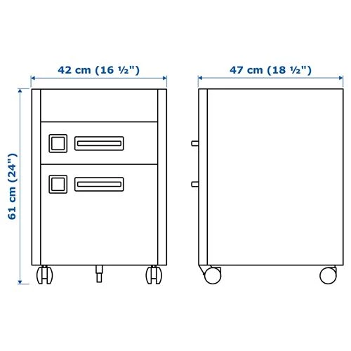 Тумба с электронным замком - IKEA IDASEN/IDÅSEN, 42x61 см, золотисто-коричневый ИДОСЕН ИКЕА (изображение №8)