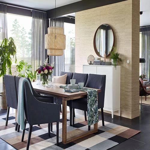 Тканевое кресло с подлокотниками - IKEA SAKARIAS/ЗАКАРИАС ИКЕА, 96х67х60 см, черный (изображение №4)