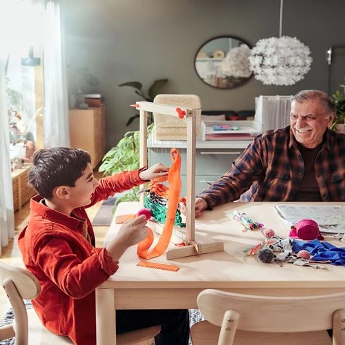 Раздвижной обеденный стол - IKEA RÖNNINGE, 210/155х90х75 см, коричневый, РЁННИНГЕ ИКЕА (изображение №3)