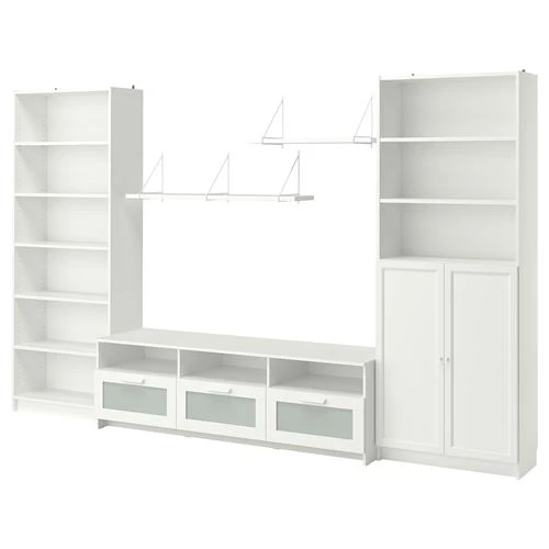 Тумба для ТВ - IKEA BILLY/BRIMNES, 340х41х202 см, белый, БИЛЛИ/БРИМНЭС/БРИМНЕС ИКЕА (изображение №1)