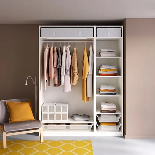 Гардероб - IKEA PAX, 150x58x236 см, белый ПАКС ИКЕА (изображение №2)