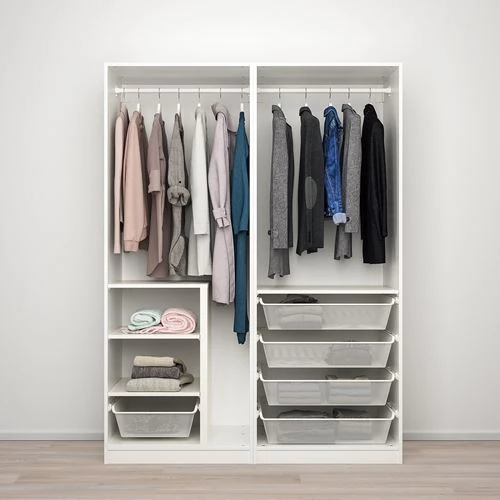 Шкаф-купе - IKEA PAX/BERGSBO/ПАКС/БЕРГСБУ ИКЕА, 150x66x201 см, белый (изображение №5)