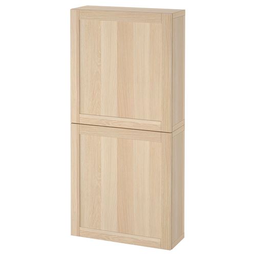 Навесной шкаф - IKEA BESTÅ/BESTA, 60x22x128 см, коричневый, БЕСТО ИКЕА