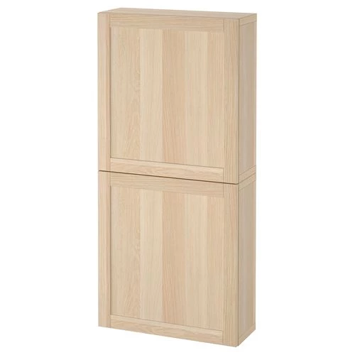 Навесной шкаф - IKEA BESTÅ/BESTA, 60x22x128 см, коричневый, БЕСТО ИКЕА (изображение №1)