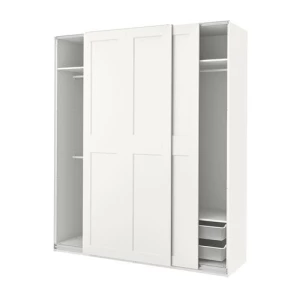 Шкаф-купе - IKEA PAX/GRIMO/ПАКС/ГРИМО ИКЕА, 200x66x236 см, белый