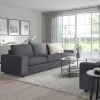 Диван 3-местный - IKEA VIMLE, 255х98х83 см, серый, ВИМЛЕ ИКЕА (изображение №2)