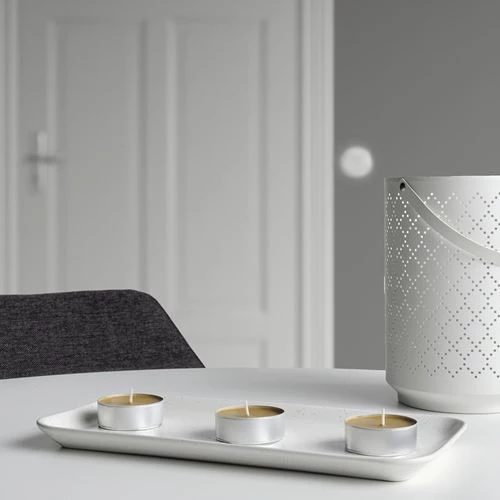 Подсвечник - IKEA SINNESRO/СИННЕРСО ИКЕА, 33х16 см, белый (изображение №2)