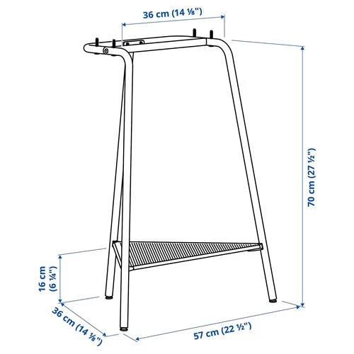 Письменный стол - IKEA ANFALLARE/TILLSLAG, 140х65 см, бамбук/белый, АНФАЛЛАРЕ/ТИЛЛЬСЛАГ ИКЕА (изображение №6)