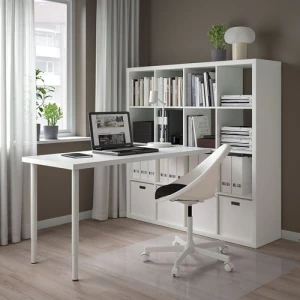 Письменный стол с книжной полкой 16 ячеек - IKEA LAGKAPTEN/KALLAX, белый, ЛАГКАПТЕН/КАЛЛАКС ИКЕА